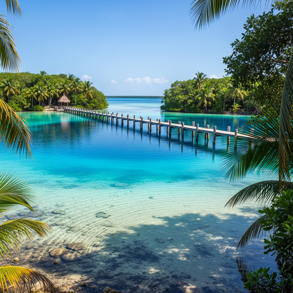 Bacalar lago 7 colores México